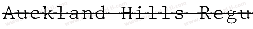 Auckland Hills Regul字体转换